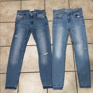ZARA women jeans 👖 sz 8 / 30 like new condition 2 pc women jeans 👖 light blue